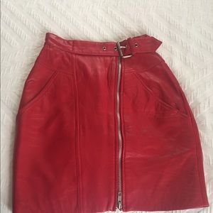 Vintage Tannery West Leather Mini Skirts